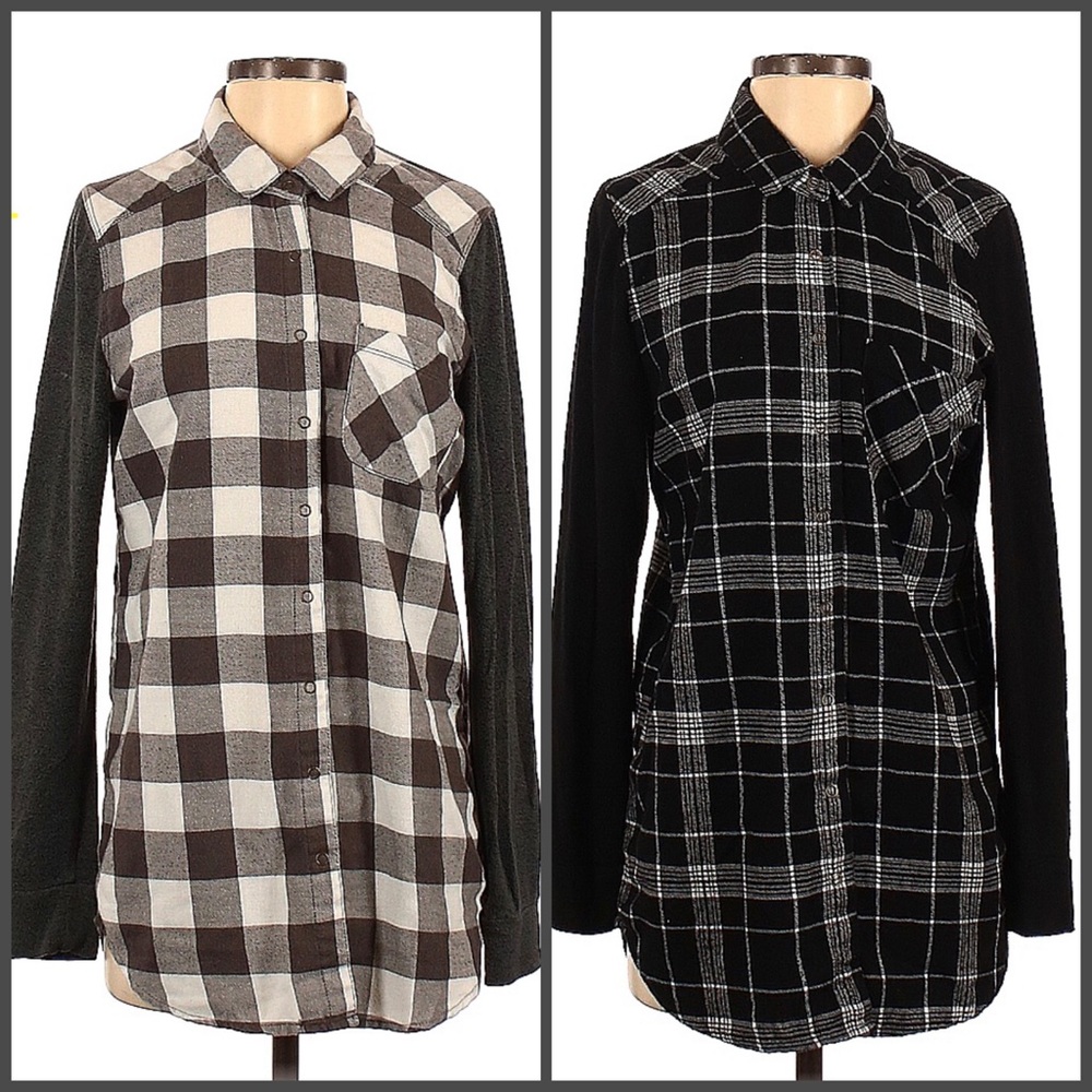 2 Make + Model Flannel Sleepshirts